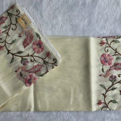 Tissue Half White Saree