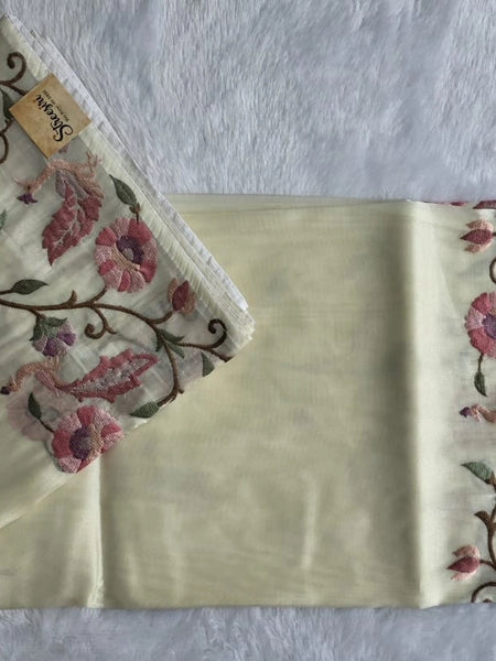 Tissue Half White Saree