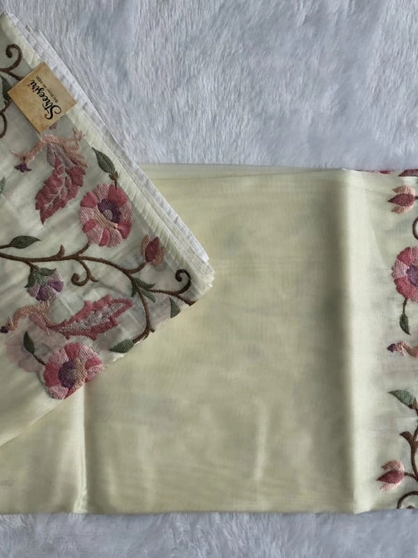 Tissue Half White Saree
