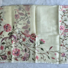 Tissue Half White Saree