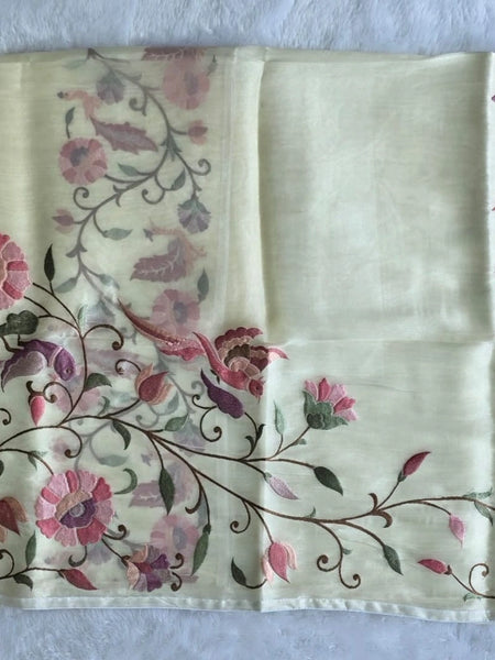 Tissue Half White Saree