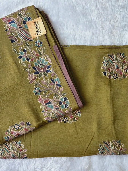Windy Mustard Crush Saree
