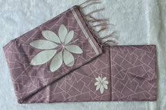 Viscose Peach Tussar Saree
