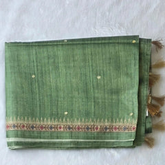 Kalamkari Deep Magenta Tussar Saree