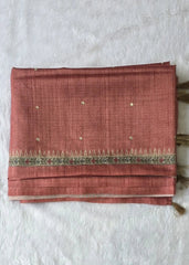 Kalamkari Shade of Red Tussar Saree