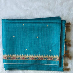 Kalamkari Deep Magenta Tussar Saree