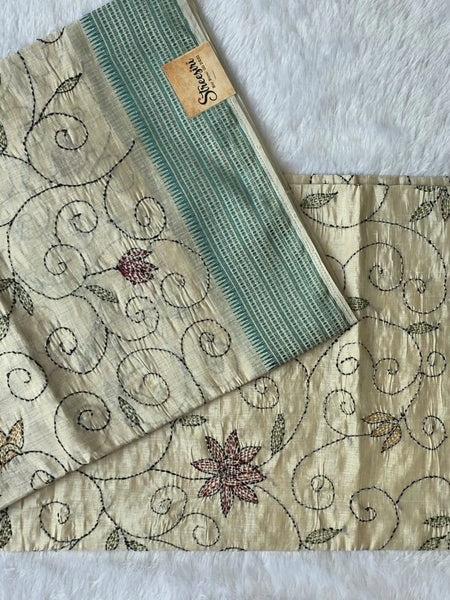 Kantha Work  Saree