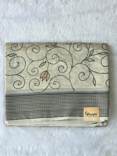 Kantha Work  Saree
