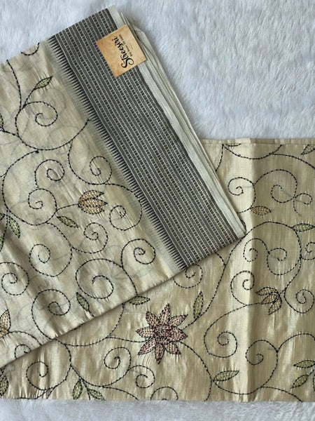 Kantha Work  Saree