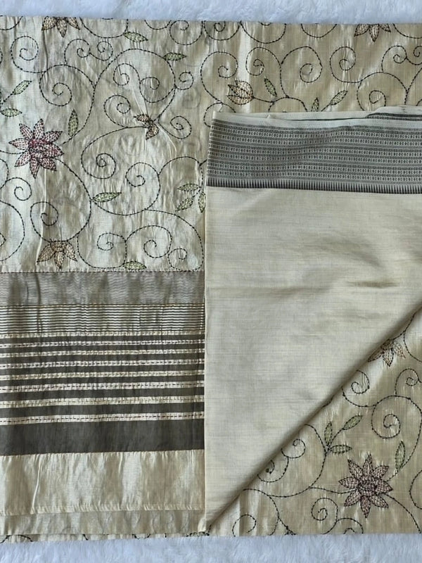 Kantha Work  Saree