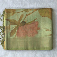 Manorama Light Green Digital Sarees