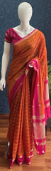 Semi Silk Bentex Border Dark Orange Pink