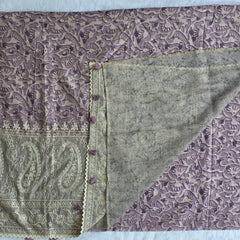 Lucknowi Grey Pink Chanderi Saree