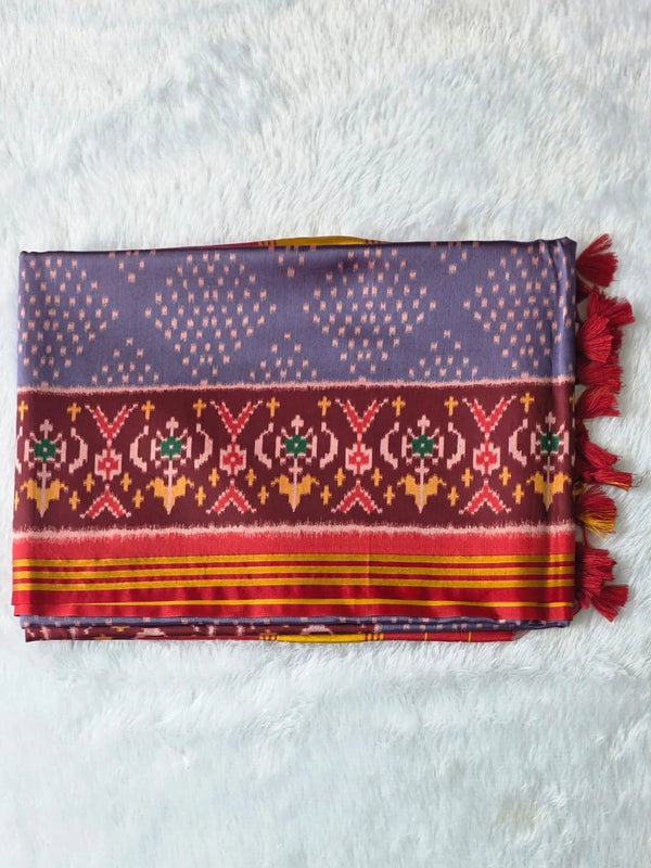 Kreshava Lavender Viscose Saree