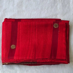 Raw Mango Red Pure Silk Saree