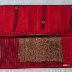 Raw Mango Red Pure Silk Saree