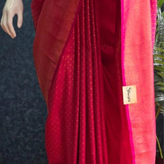 Brocade Pink Semi Silk Saree