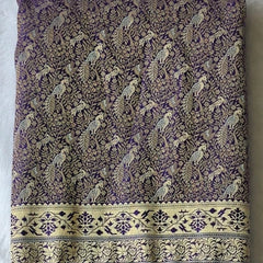 Kathan Purple Silk Saree