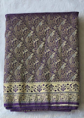 Kathan Purple Silk Saree
