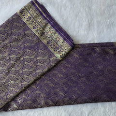 Kathan Purple Silk Saree