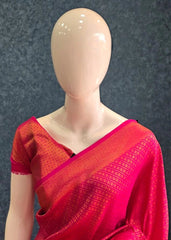 Copper Brocade Self - Pink