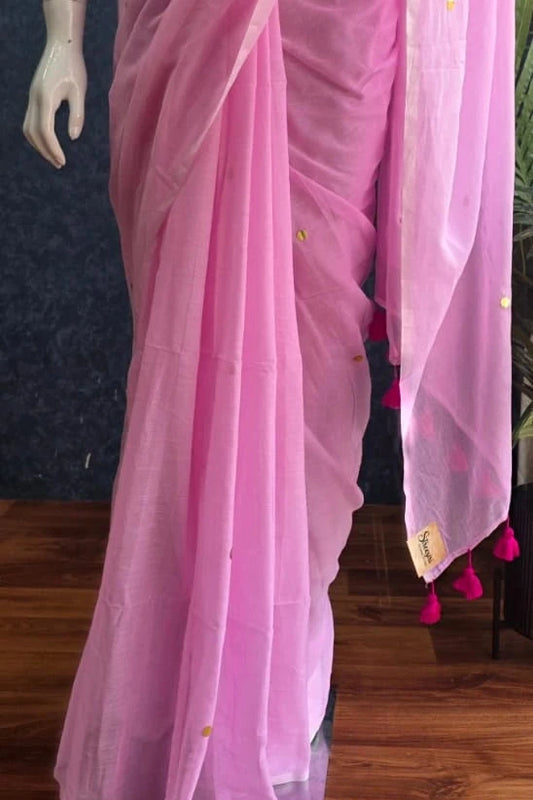 Bengal Light Blue Cotton Saree