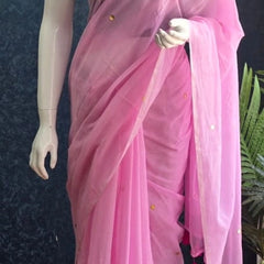 Bengal Baby Pink Cotton Saree