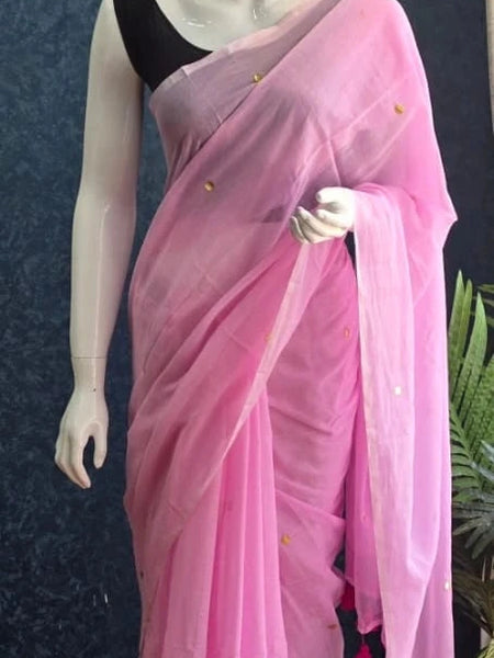 Bengal Light Blue Cotton Saree
