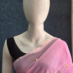 Bengal Baby Pink Cotton Saree