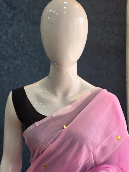 Bengal Baby Pink Cotton Saree