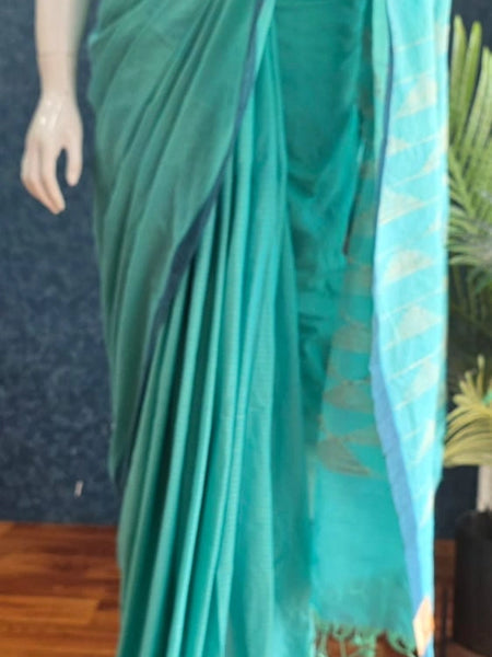 Bengal Green Cotton Saree