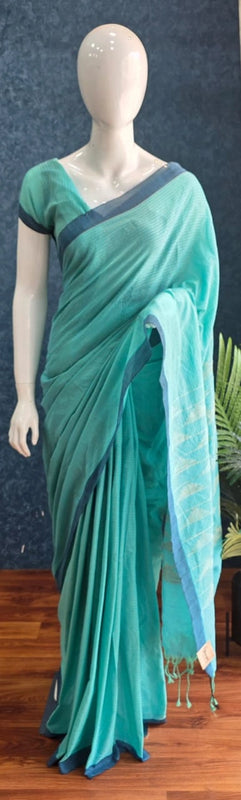 Bengal Green Cotton Saree