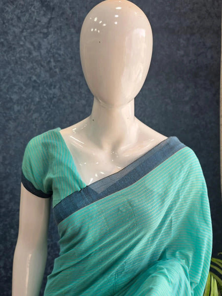 Bengal Green Cotton Saree