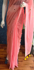 Bengal Pale Pink Cotton Saree