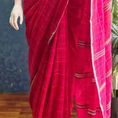 Bengal Dark Pink Cotton Saree