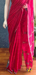 Bengal Dark Pink Cotton Saree