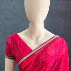 Bengal Dark Pink Cotton Saree