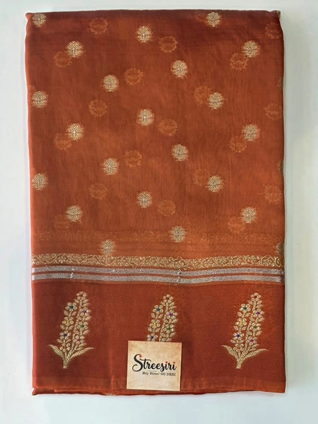 Raw Mango Honey Semi Silk Saree