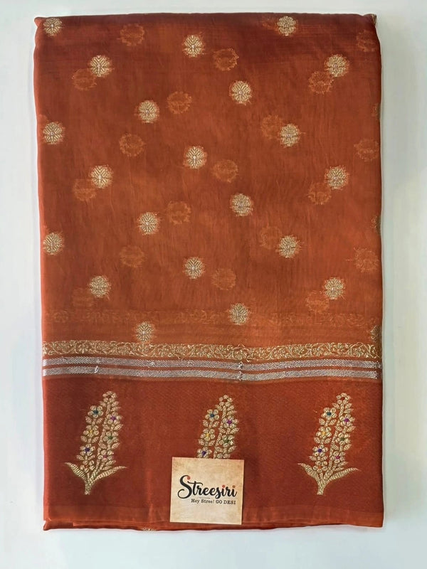 Raw Mango Honey Semi Silk Saree