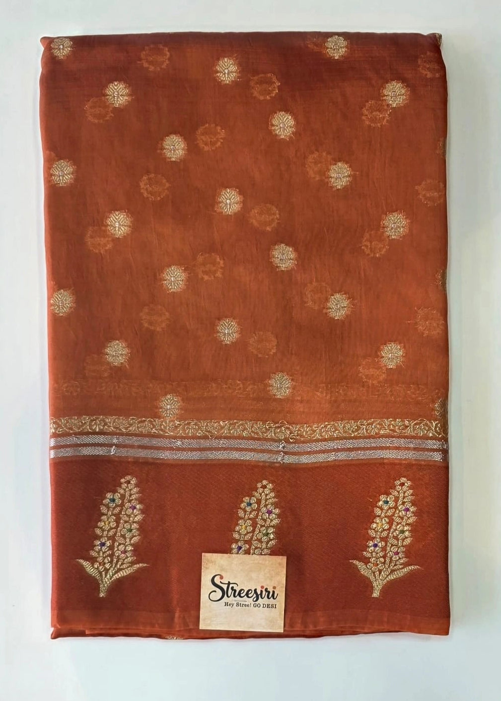Raw Mango Honey Semi Silk Saree