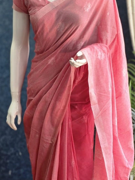 Bengal Light Pink Cotton Saree