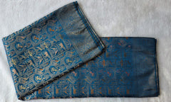 Kathan Blue Silk Saree