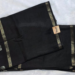 Viscose Black Elephant Motif