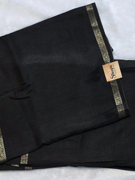 Viscose Black Elephant Motif