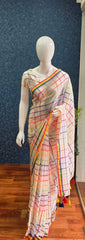 Bengal Half White Cotton Saree
