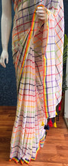 Bengal Half White Cotton Saree