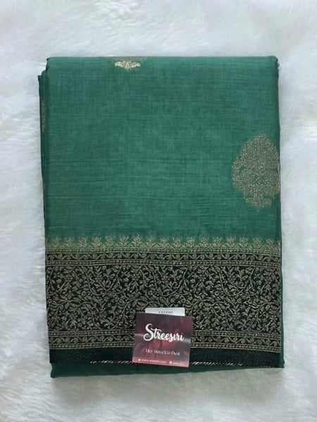Deewana Butti Sea Green Semi Silk Saree