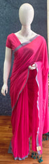 Bengal Pink Green Cotton Saree