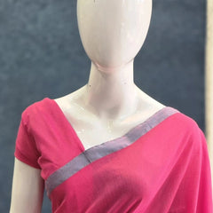 Bengal Pink Green Cotton Saree