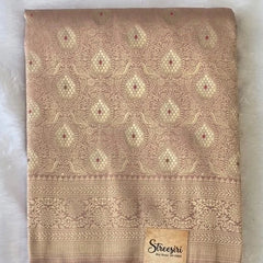 Brocade Baby Pink Semi Silk Saree